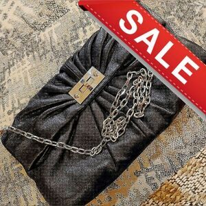 #Vintage #Big #Buddha #Chloe Black Ruched Shimmery Shoulder Bag Purse w Orig Tag